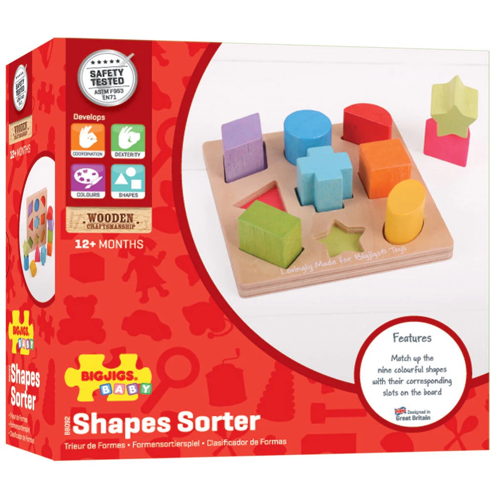 Bigjigs Toys Wooden First Shapes Sorter