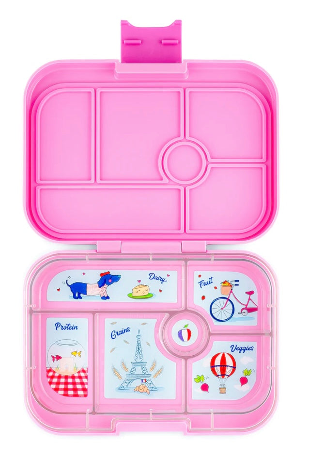 Yumbox Original 6 Compartment fifi pink w/Paris Tray