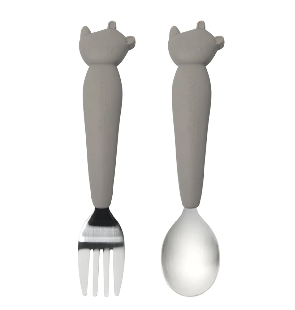 Kid's Spoon/Fork Set - Rhino