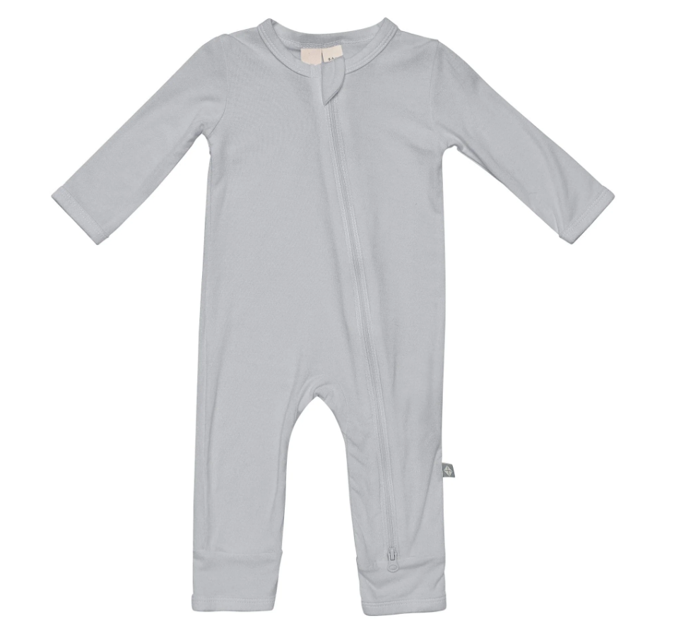 Kyte baby romper in storm/zippered