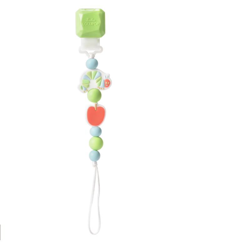 loulou Eric Carle - Beaded Pacifier Clip