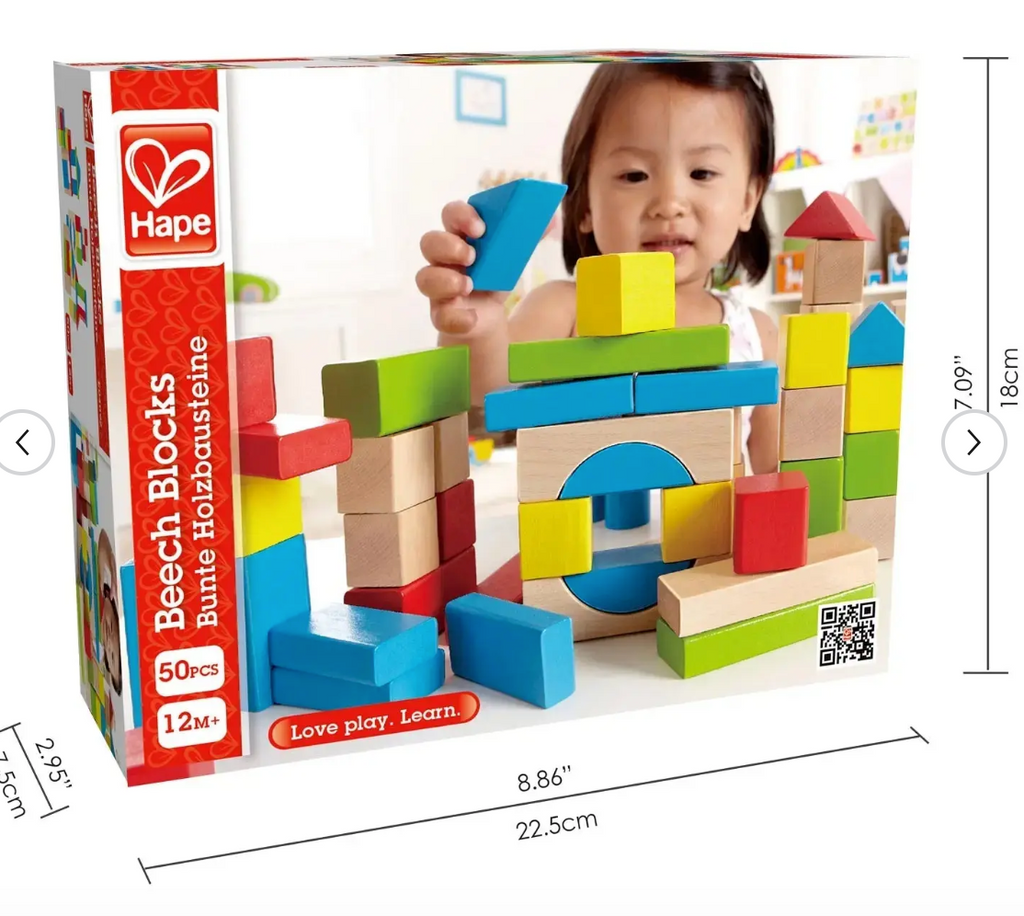 Hape Maple Wood Kids Building Blocks