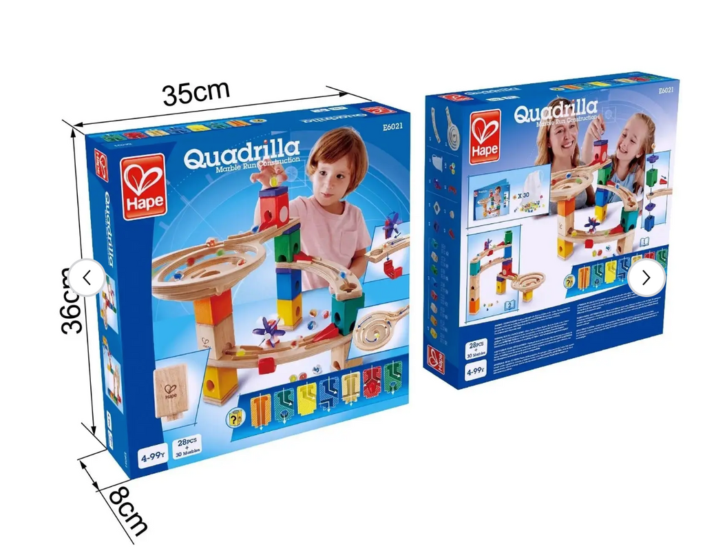 Hape Quadrilla Race To The Finish Marble Run Blocks