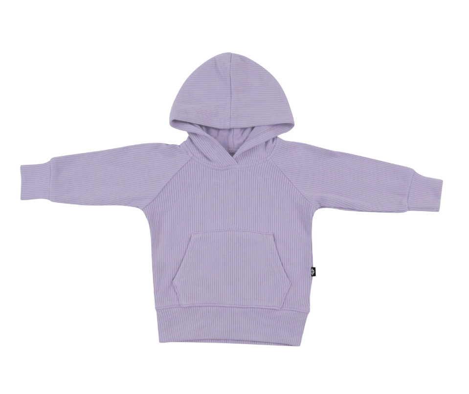 kyte Ribbed Hoodie in Taro