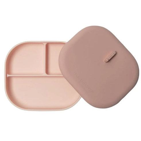 Silicone Divided Plate with Lid - Born To Be Wild