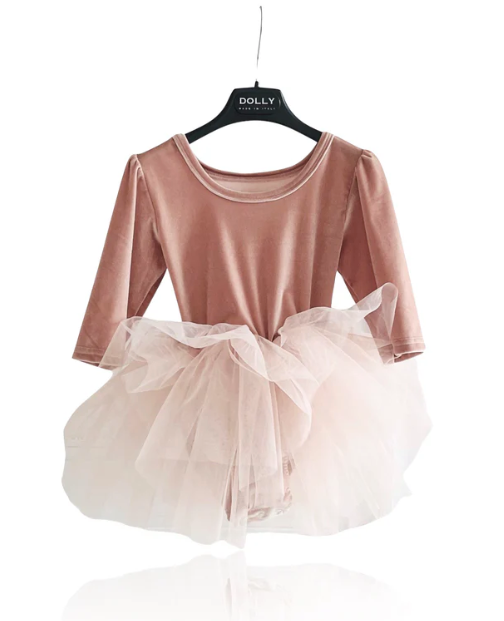 LE PETIT TOM ® DOLLY UNIVERSE VELVET PLANET TUTU DRESS pink