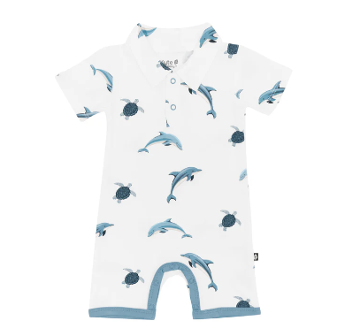 kyte baby Polo Shortall in Dolphin