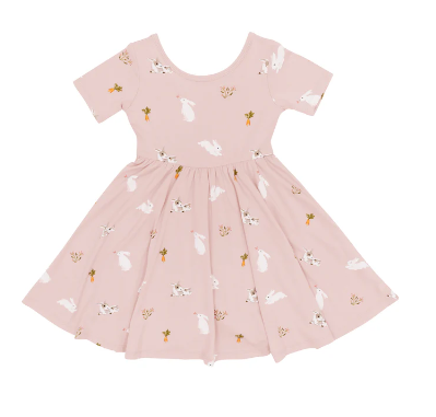 kyte Twirl Dress in Blush Rabbit