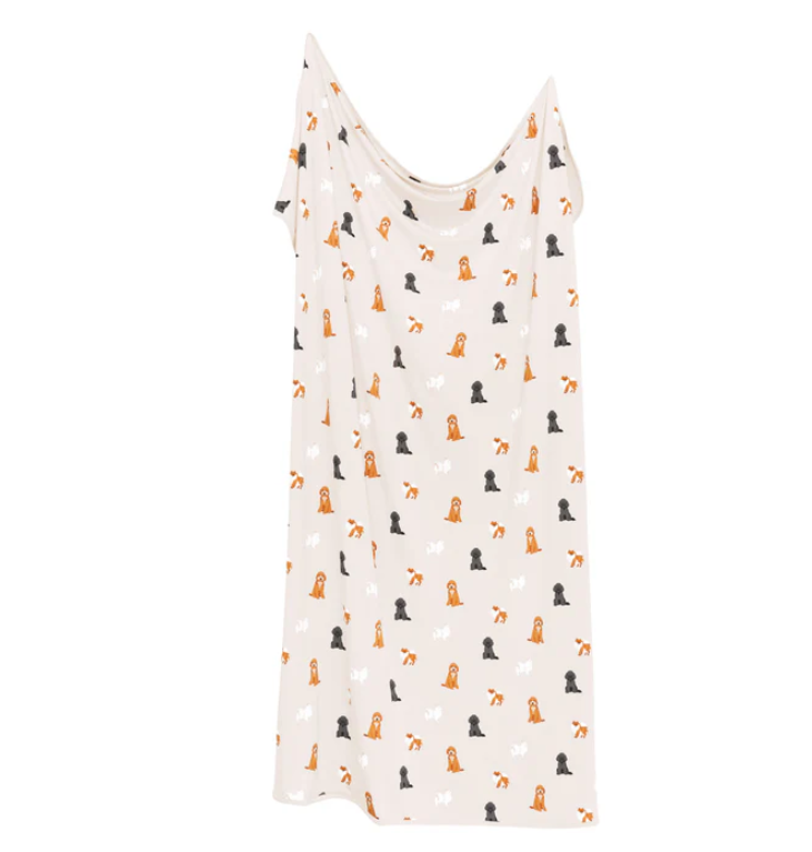 Swaddle Blanket in Fluffy Dog