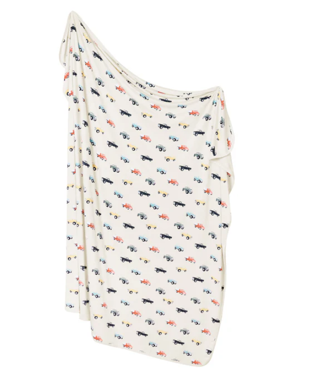 Swaddle Blanket in Vintage Truck