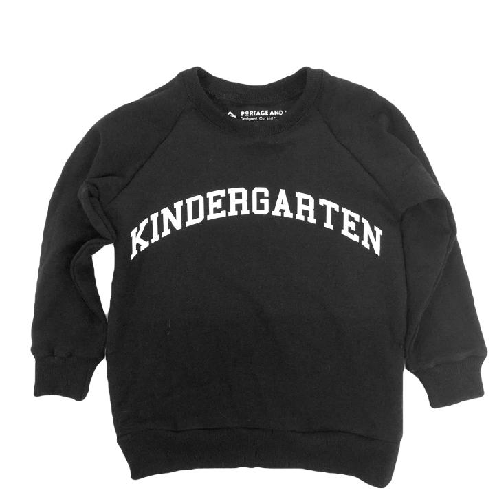 THE KINDERGARTEN RAGLAN BLACK - LittleLeafBaby