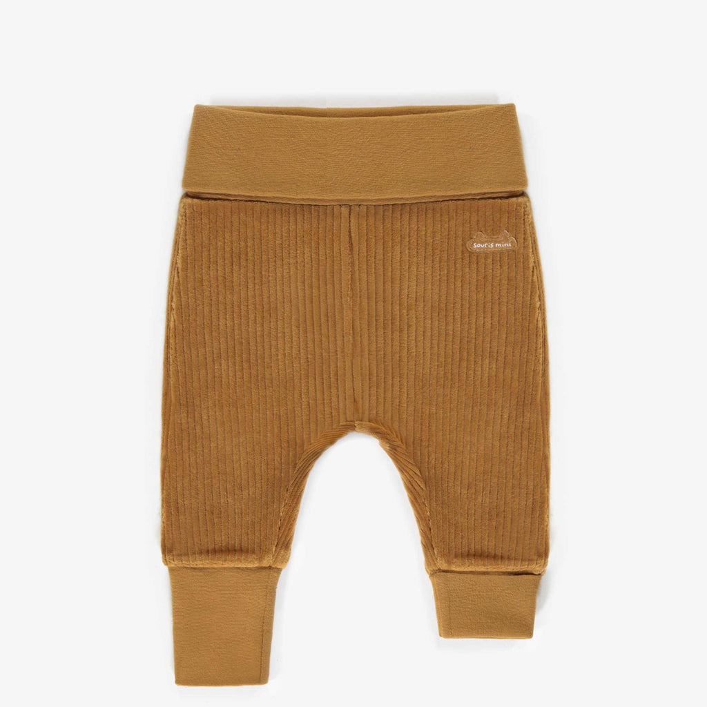 Souris Mini ADJUSTABLE PANTS CARAMEL IN CORDUROY, NEWBORN