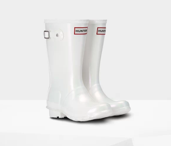 Hunter silver 2025 rain boots