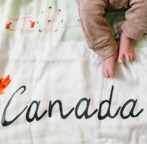 LOULOU LOLLIPOP Canada Swaddle Blanket