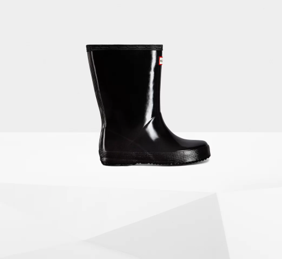 Original Kids First Classic Gloss Rain Boots: Black