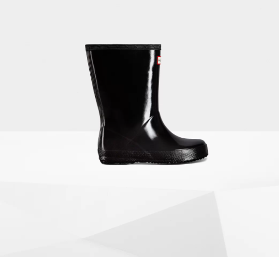 Original Kids First Classic Gloss Rain Boots Black