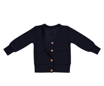 BAMBOO JERSEY CARDIGAN IN MIDNIGHT