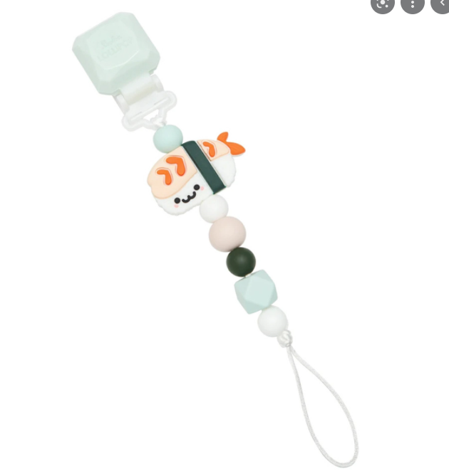 loulou lollipop pacifier clip sushi