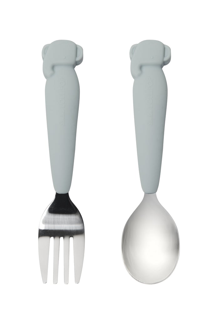 Kid's Spoon/Fork Set - elephant