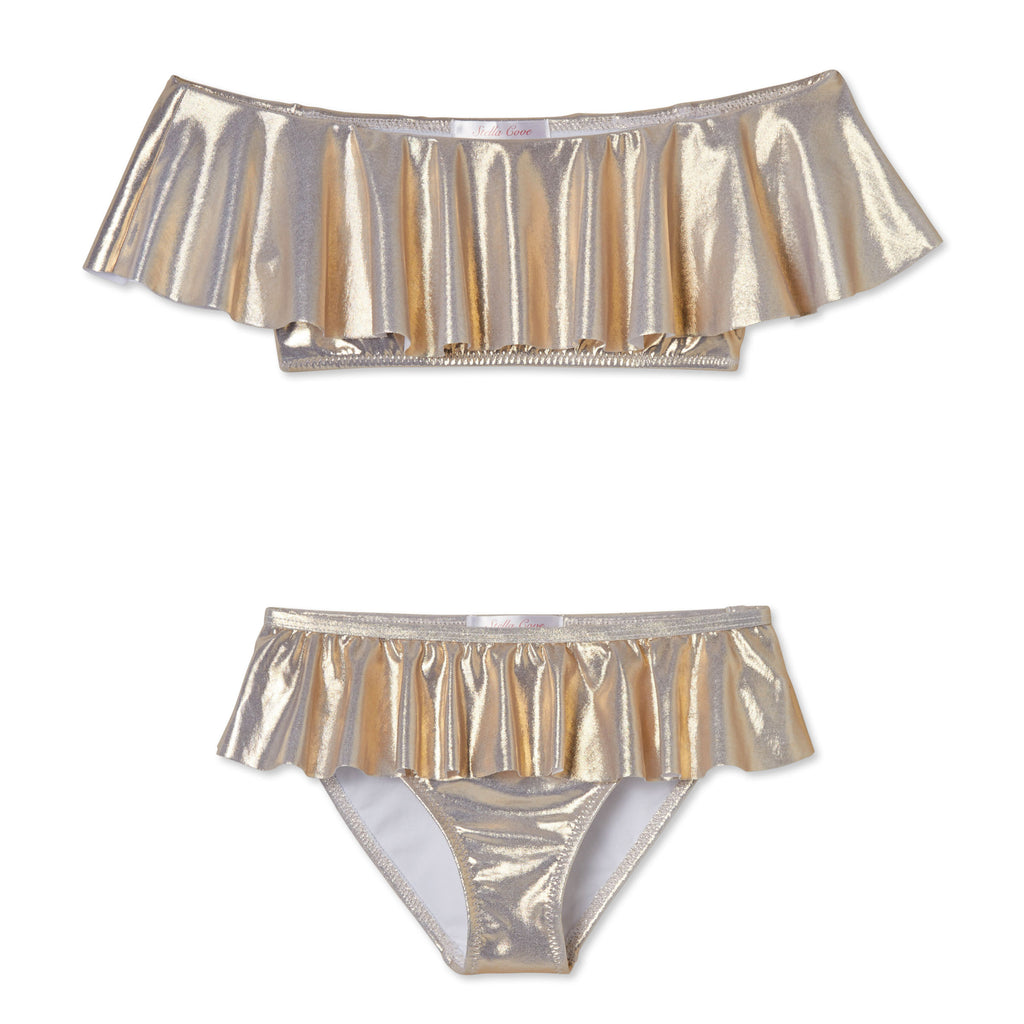 Stella Cove gold metallic bikini - LittleLeafBaby