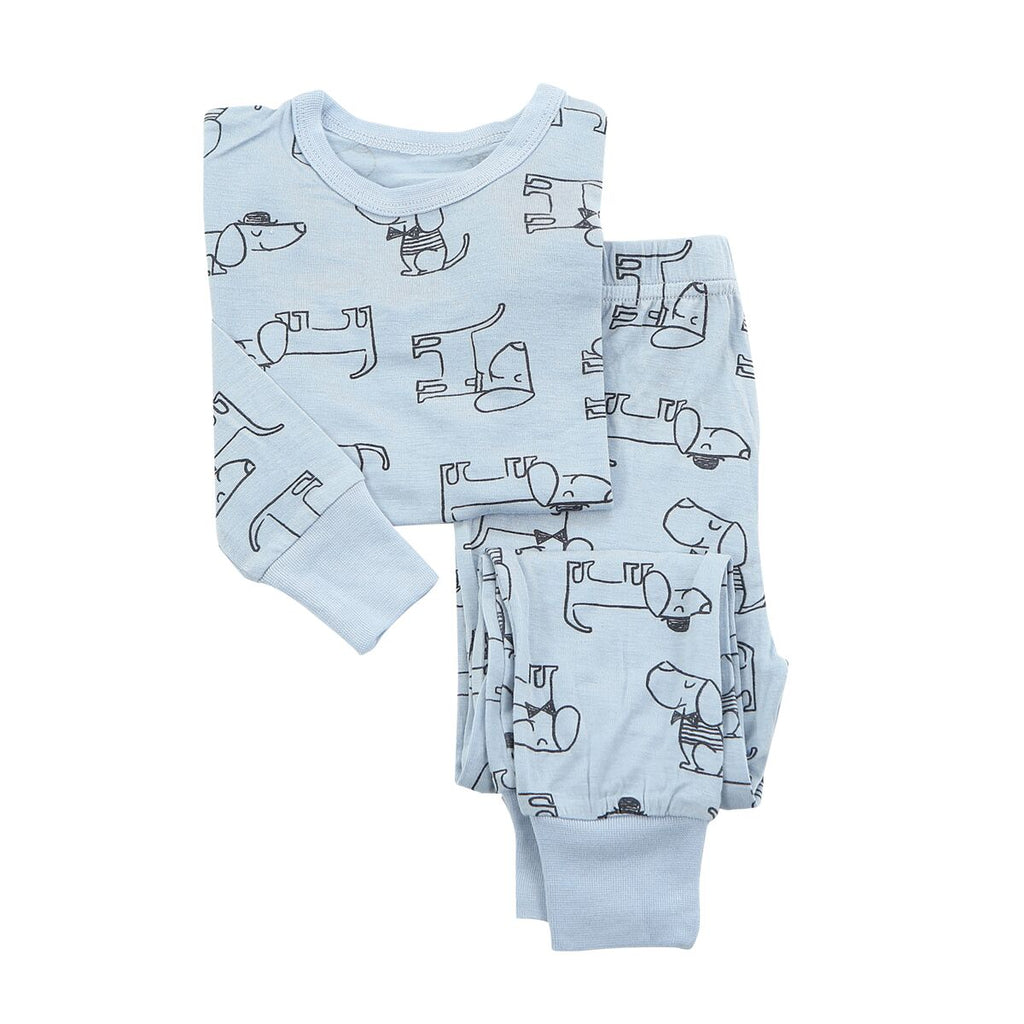 2 piece Bamboo Pajama Set blue dog