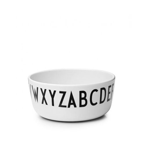 Kids Melamine Bowl - Whtw/allLetters - LittleLeafBaby
