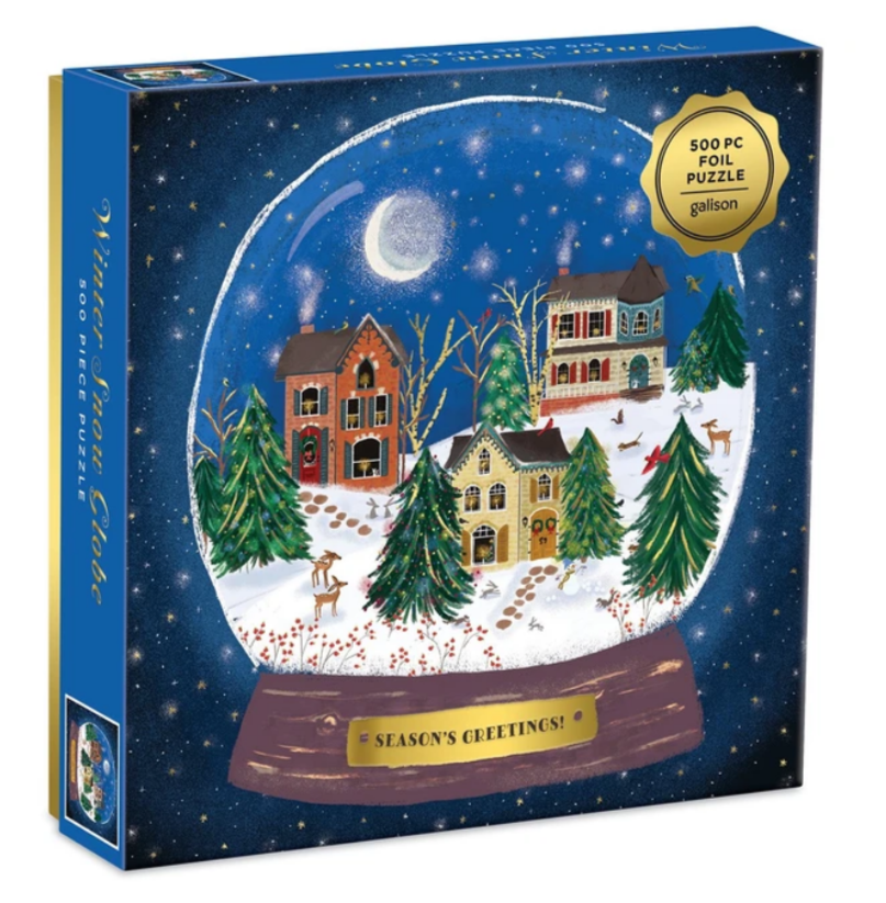 GALISON 500PC WINTER SNOW GLOBE PUZZLE