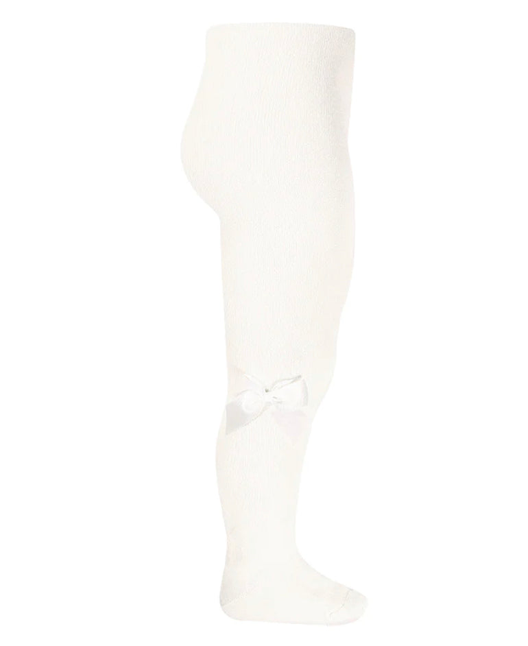 Condor Grosgrain Bow Tights 2482/1 #202 Cream