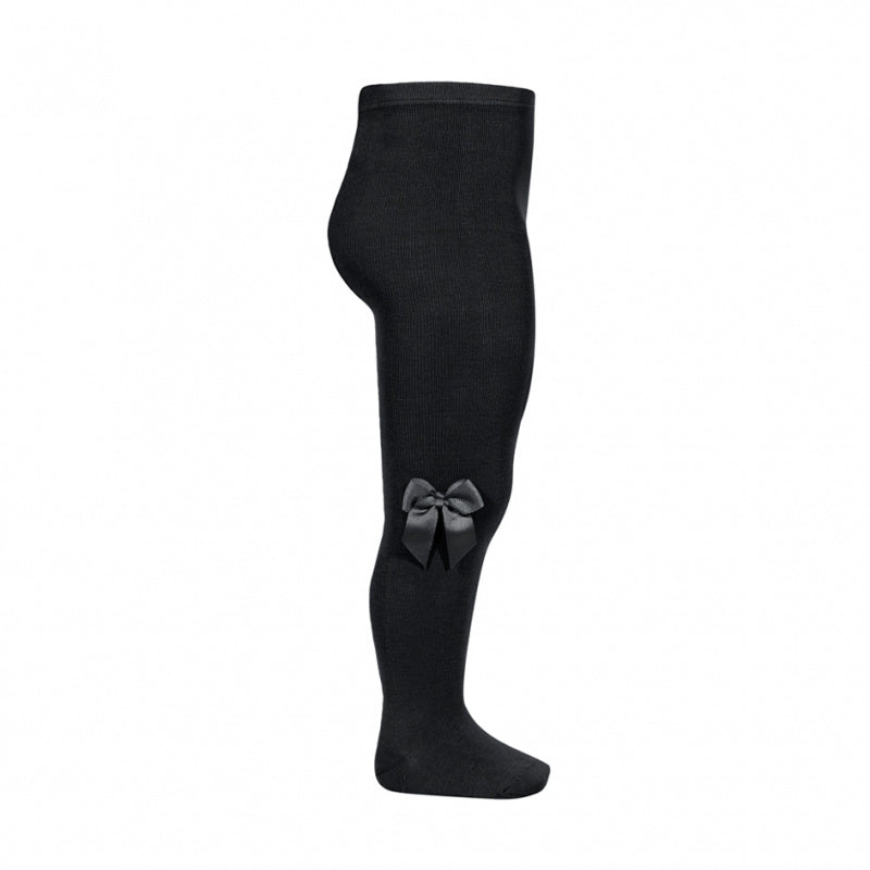 Condor Grosgrain Bow Tights 2482/1 #900 Black