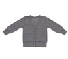 Kyte baby BAMBOO JERSEY CARDIGAN IN CHARCOAL