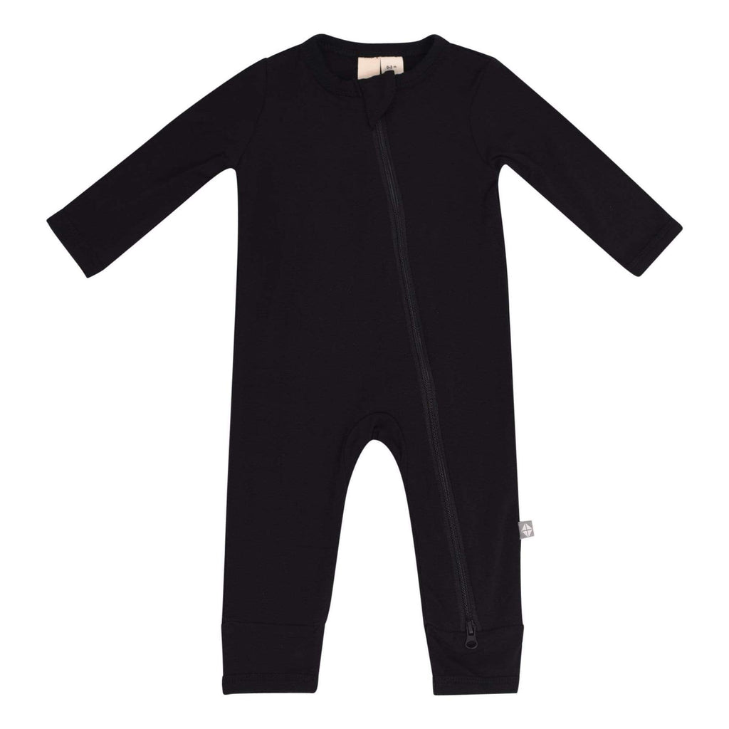 Kyte baby romper in midnight/zippered