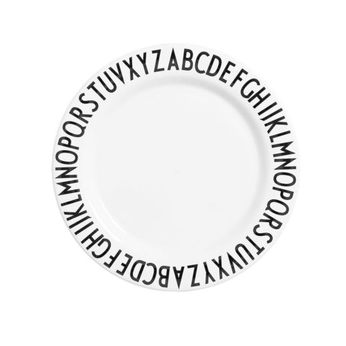 Kids Melamine Plate - Whtw/allLetters - LittleLeafBaby