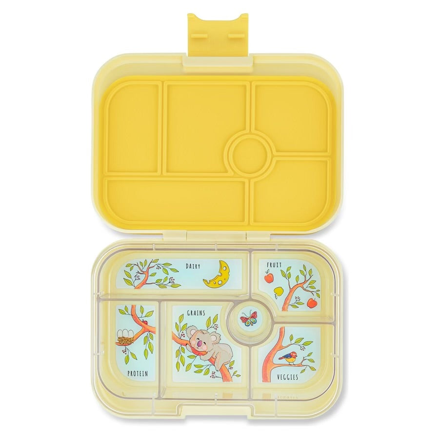 Yumbox Original 6 Compartment sunburst yellow with koala tray