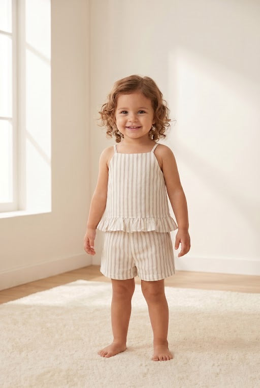 blara Linen Summer Set - LittleLeafBaby