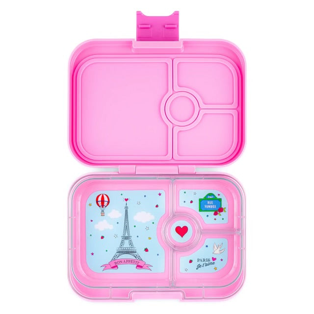 Yumbox Panino 4 Compartment fifi pink w/je T'aime tray