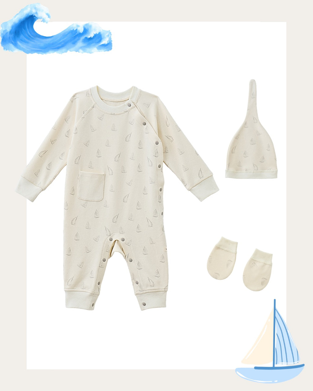 Sail Boat Newborn Gift Bundle - LittleLeafBaby