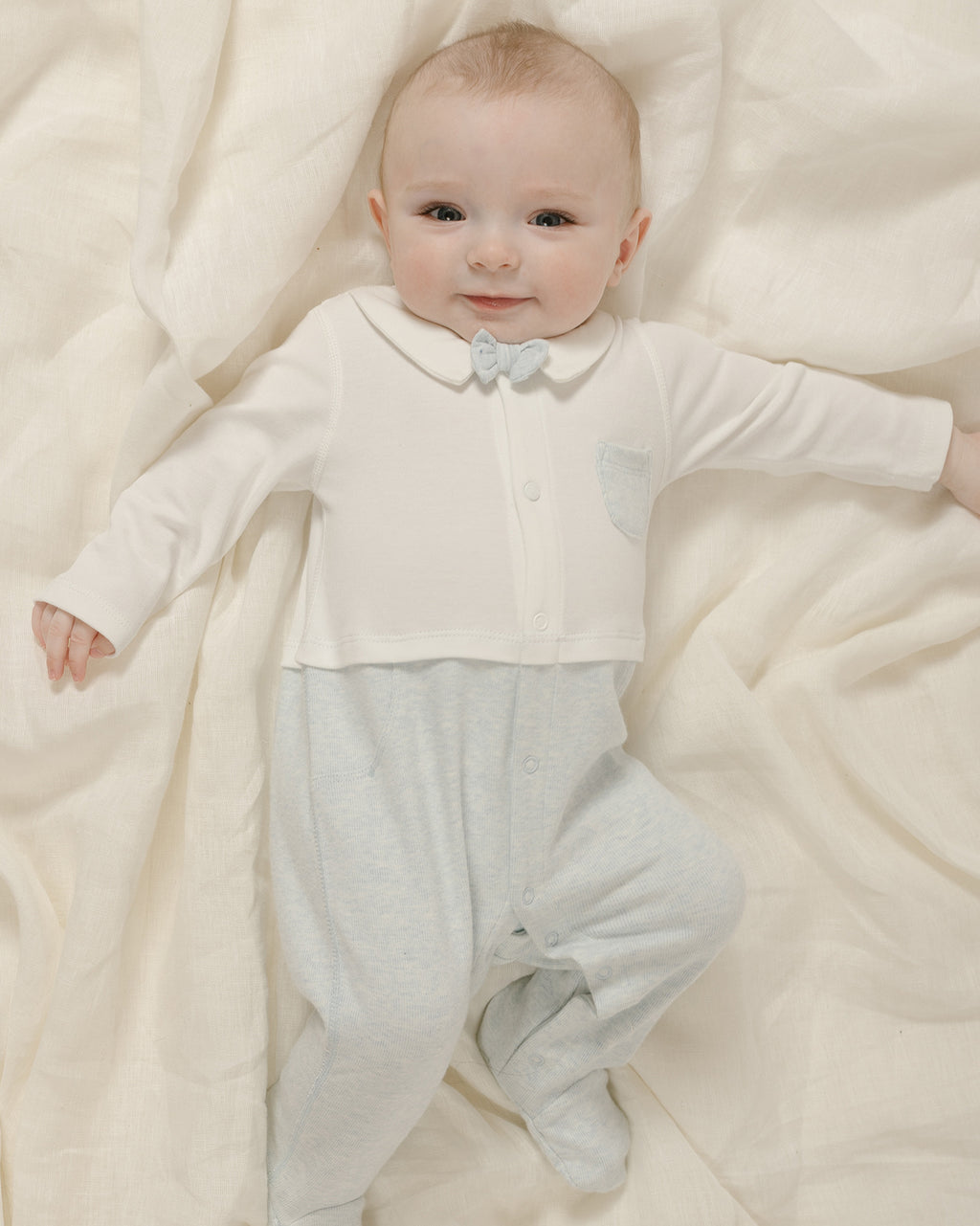 Blara Tiny bow footed romper 1Y