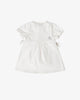 Blara Linen Bow Dress cream white
