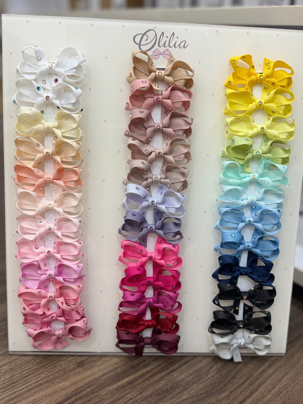 Olilia Crystal classic bow - LittleLeafBaby