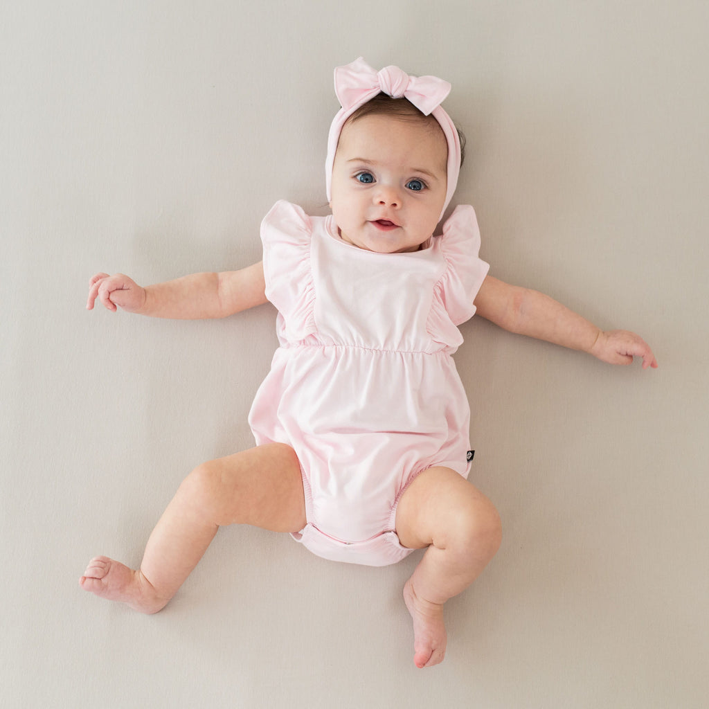Kyte baby ruffle Sakura bodysuit - LittleLeafBaby