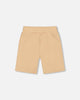 French Terry Short With Zipper Pockets Beige