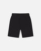 French Terry Short With Zipper Pockets black