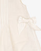 blara Organic Linen Bow Bodysuit dress white