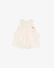 blara Organic Linen Bow Bodysuit dress white