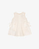 blara Organic Linen Bow Bodysuit dress white