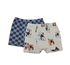 Silkberry Baby Bamboo Underwear Shorts 2 pack (Check It Out Prt/Cozy Bulldog Prt)