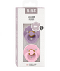 BIBS Pacifier Original COLOUR Latex 2 PK Lavender Baby Pink