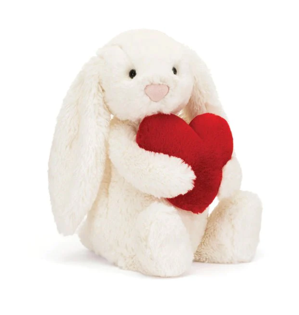 Bashful Red Love Heart Bunny