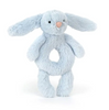 jellycat Bashful Ring Rattle blue bunny