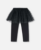 Leggings With Tulle Skirt Black